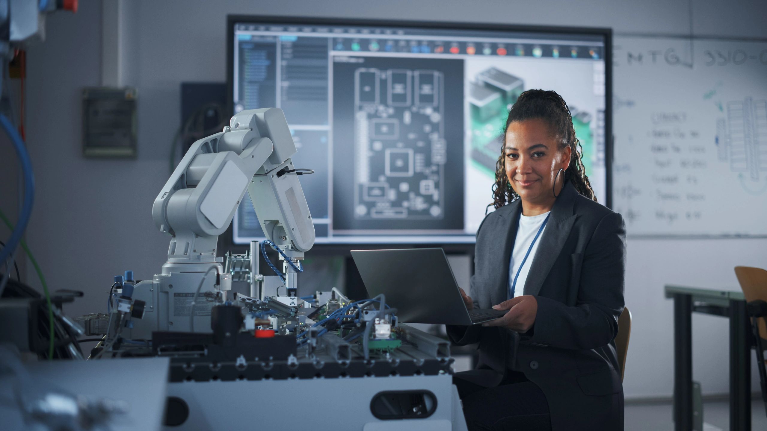 Developer working with robotics and embedded technology